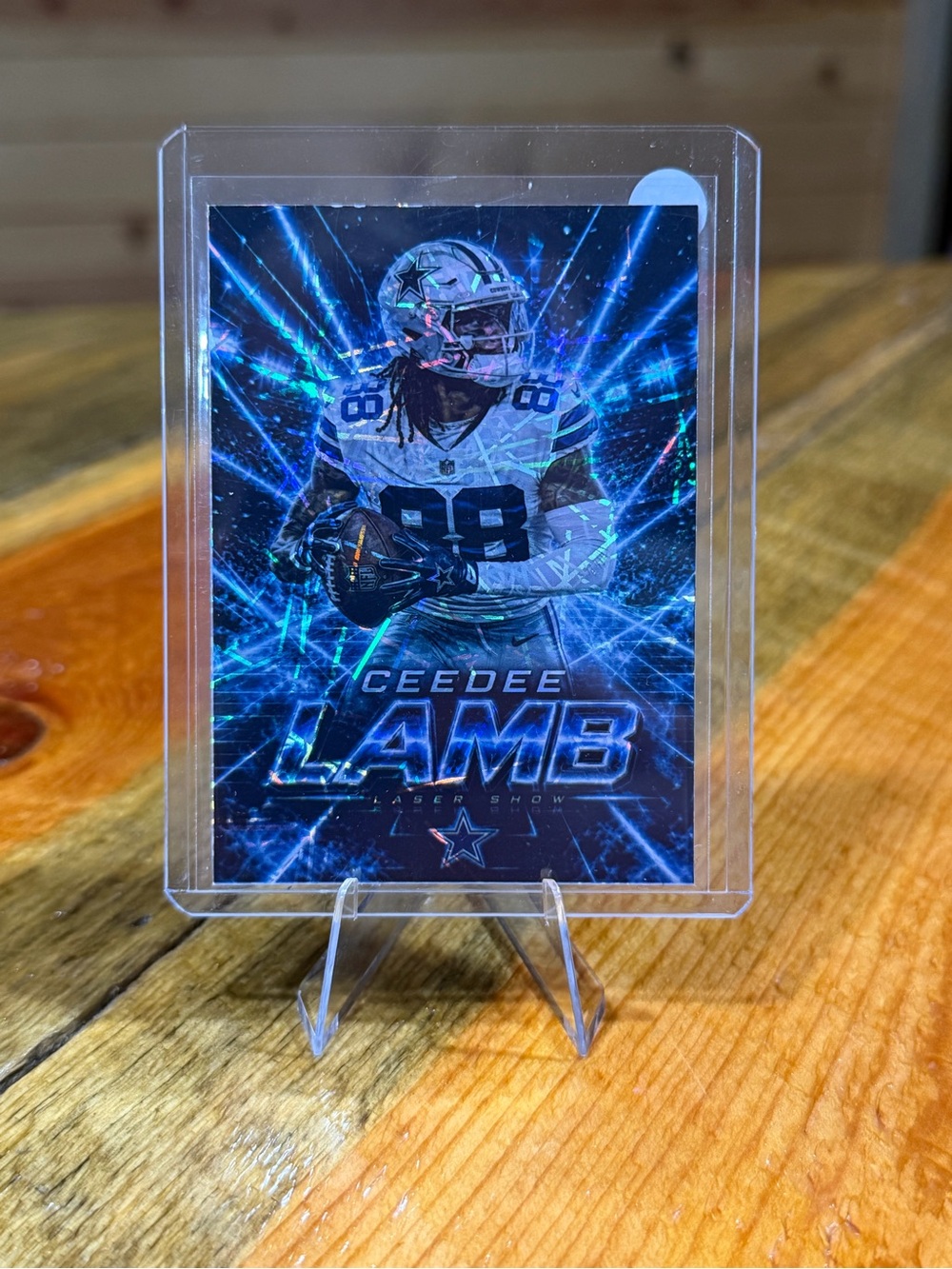 CeeDee Lamb Dallas Cowboys Laser Show Custom Football Card